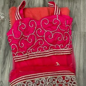 Saree stitched with stitched blouse